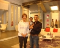 Mr. Govindani with Ana Rosa Quintana and Jyoti Amge at the studio of El Programa de Ana Rosa in Spain