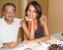 Mr. Dinesh Govindani with Miss India Universe 2009, Ekta Chowdhary (one of our recent students).
