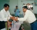 Mr. Dinesh Govindani being felicitated by Mr. Suresh Prabhu , Union Power Minister.