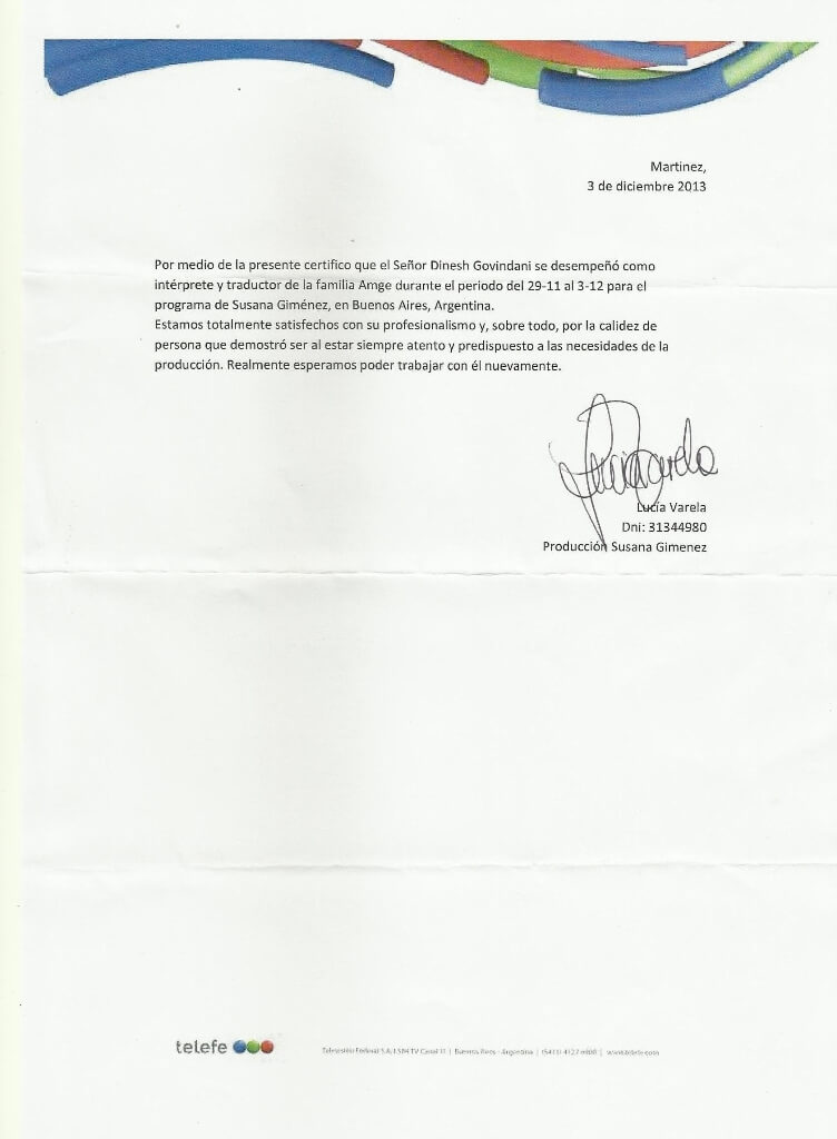 Carta de Telefe