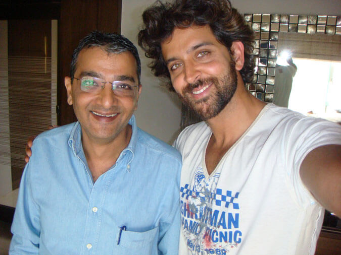 Mr. Dinesh Govindani with his student - Bollywood superstar Hritik Roshan