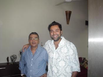 Mr. Dinesh Govindani with his student - Bollywood actor Abhay Deol