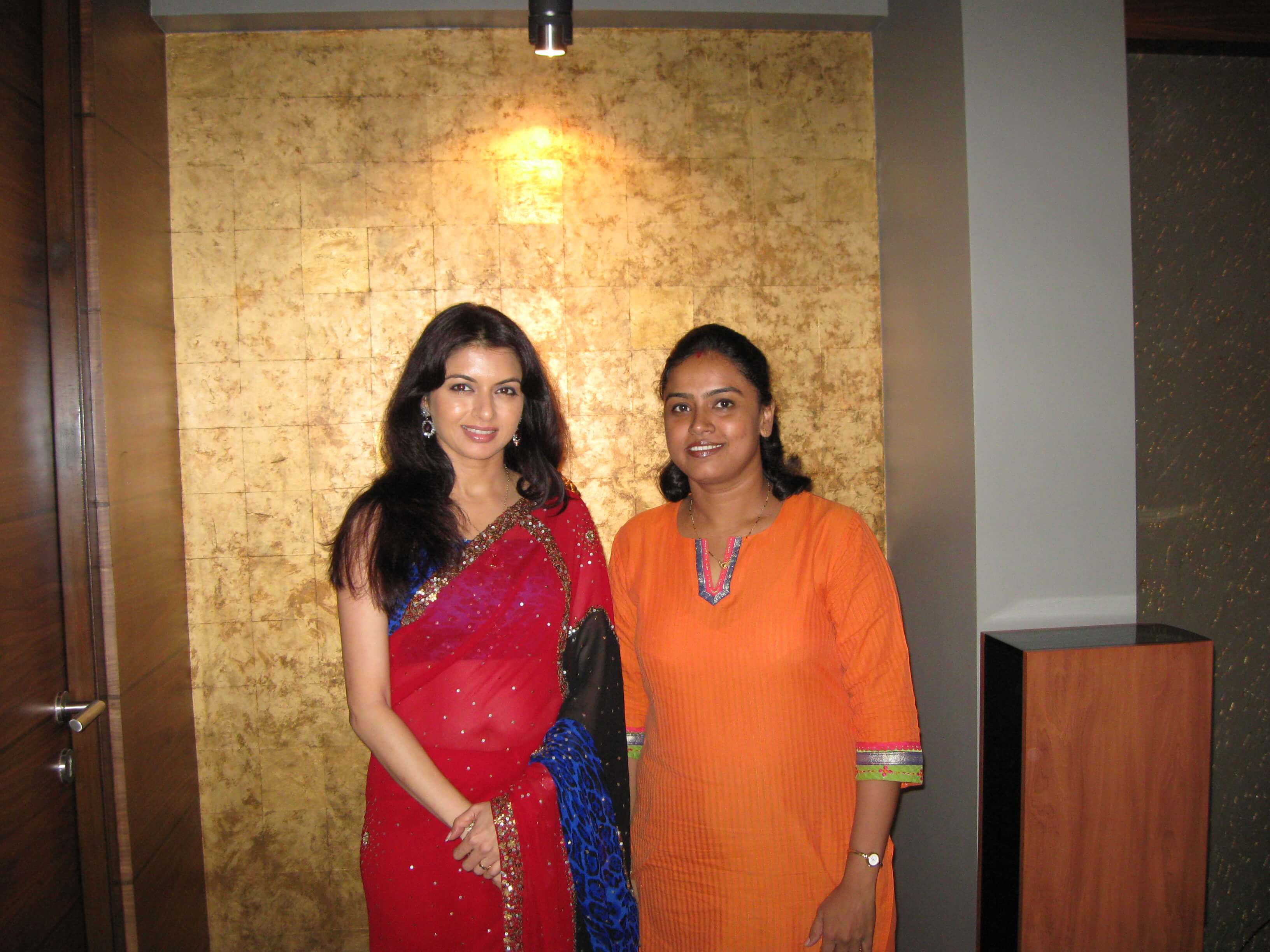 Our faculty Shilpa Ijeri with Bollywood Actress Bhagyashree Patwardhan, one of our students
