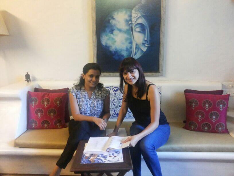 Our faculty, miss Khushboo Shah with Ms. Gauri Pradhan, one of the celebrity learners at Academia De Español