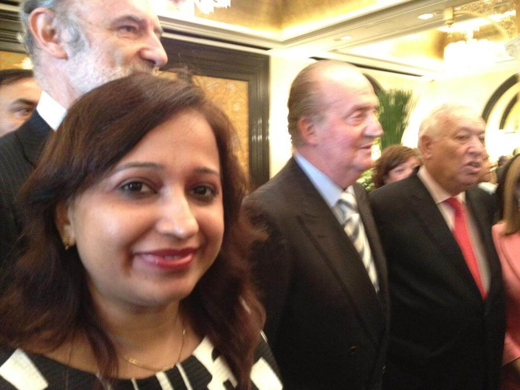 Mrs. Vidya Govindani with Juan Carlos I, former King of Spain