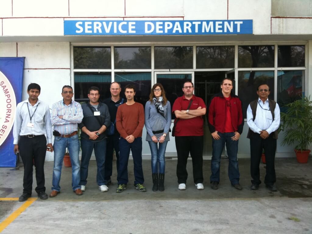 Mr. Govindani at Tata Lucknow Plant with the team of Tata Hispano and the Sr. Manager P.K. Paul