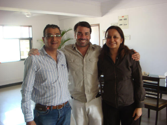 Mr. and Mrs. Govindani along with Janue Sanllorente the founder of the NGO Smiles of Bombay
