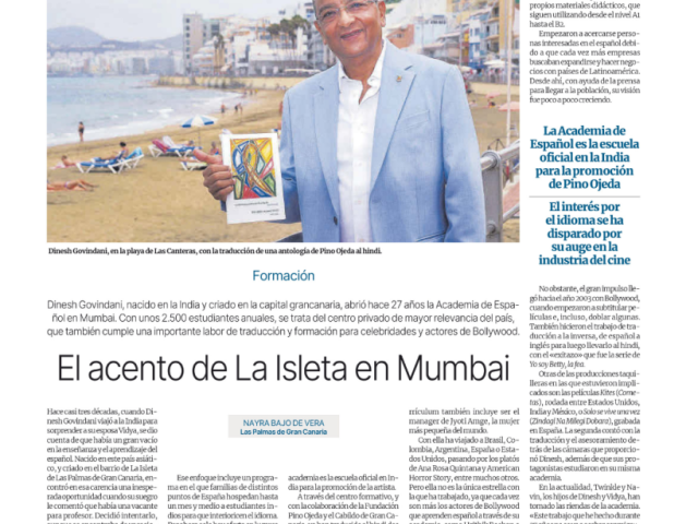 Dinesh Govindani featured in La Provincia